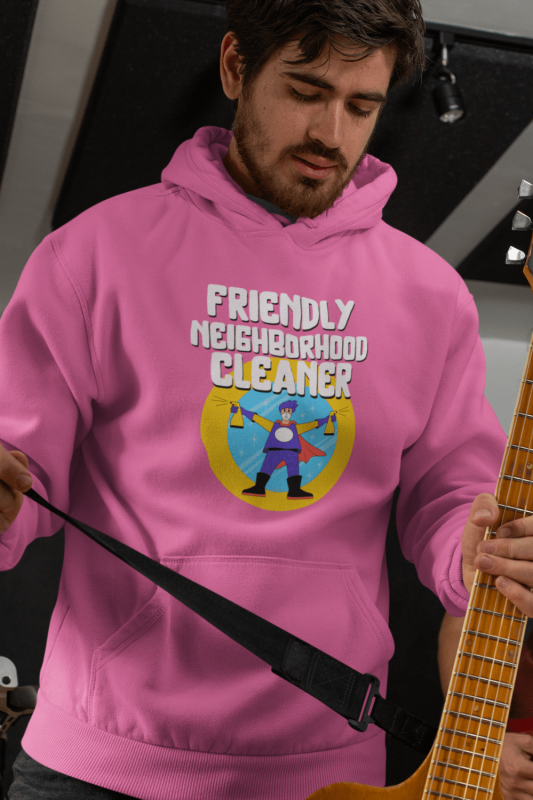 Friendly Neighborhood Cleaner Savvy Cleaner Funny Cleaning Shirts Classic Pullover Hoodie