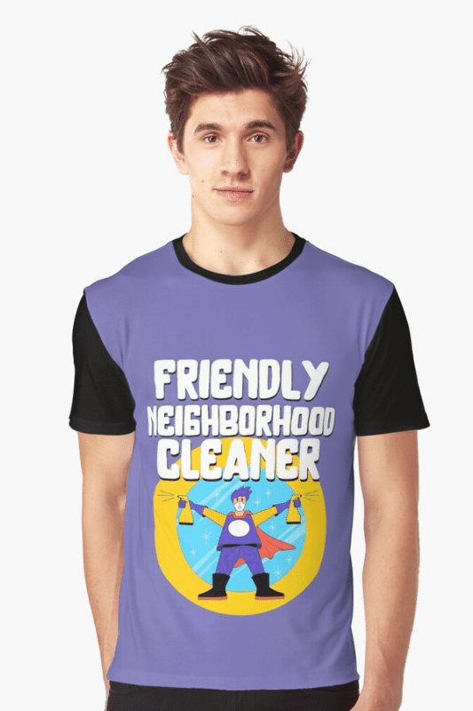 Friendly Neighborhood Cleaner Savvy Cleaner Funny Cleaning Shirts Graphic Tee