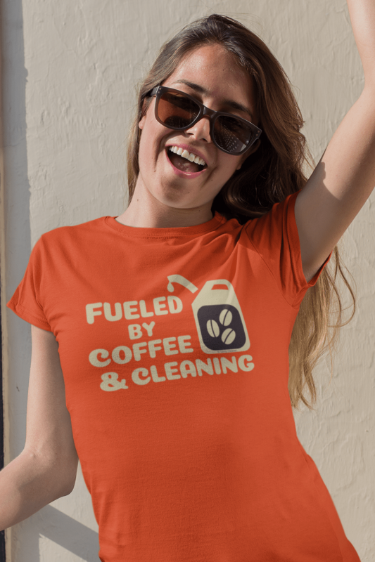 Fueled by Coffee Dark Savvy Cleaner Funny Cleaning Shirts Standard Tee