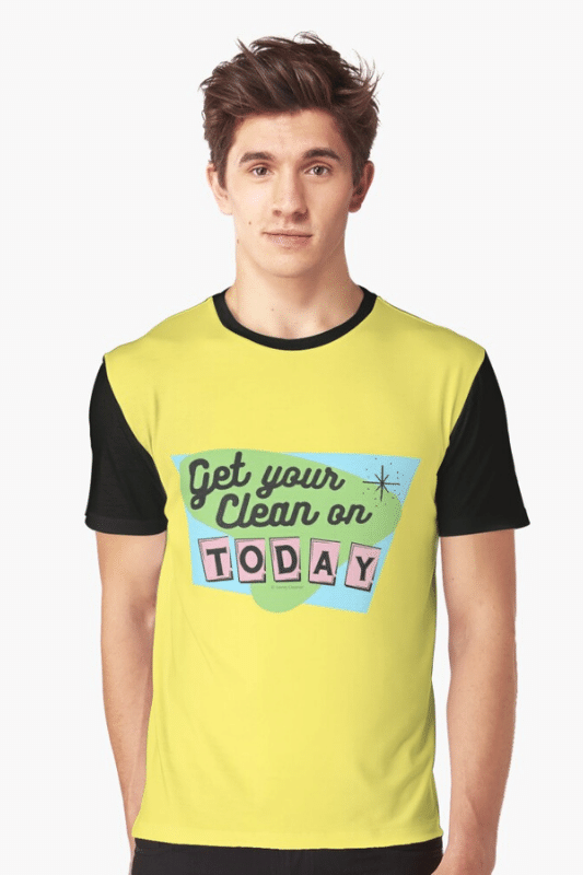 Get Your Clean On Savvy Cleaner Funny Cleaning Shirts Graphic Tee