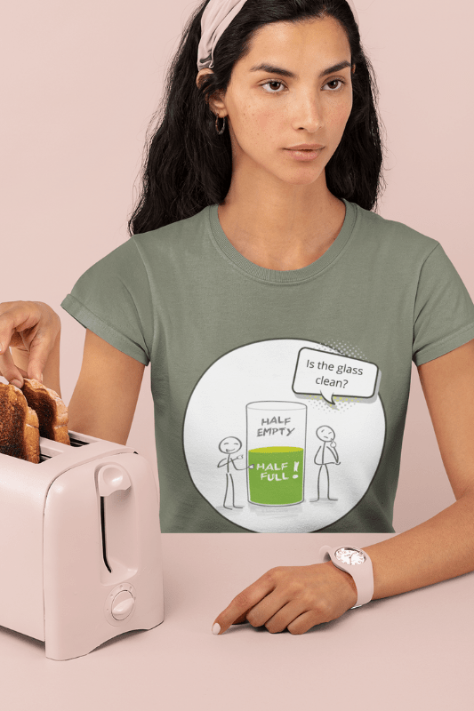 Glass Half Empty, Savvy Cleaner Funny Cleaning Shirts, Standard Tee