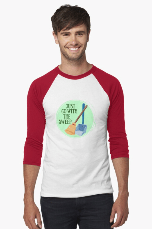 Go With the Sweep Savvy Cleaner Funny Cleaning Shirts Baseball Tee