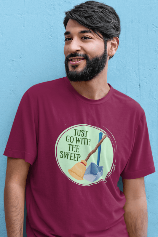 Go With the Sweep Savvy Cleaner Funny Cleaning Shirts Premium T-Shirt