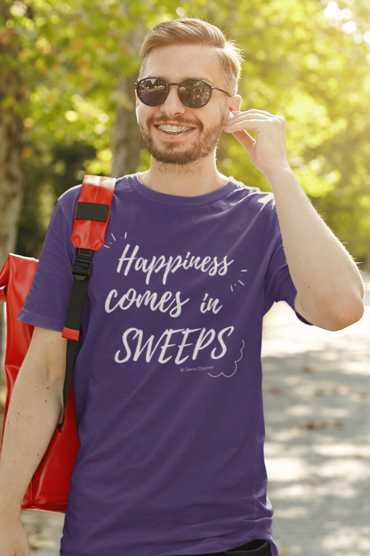 Happiness Comes in Sweeps Savvy Cleaner Funny Cleaning Shirts Men's Standard T-Shirt