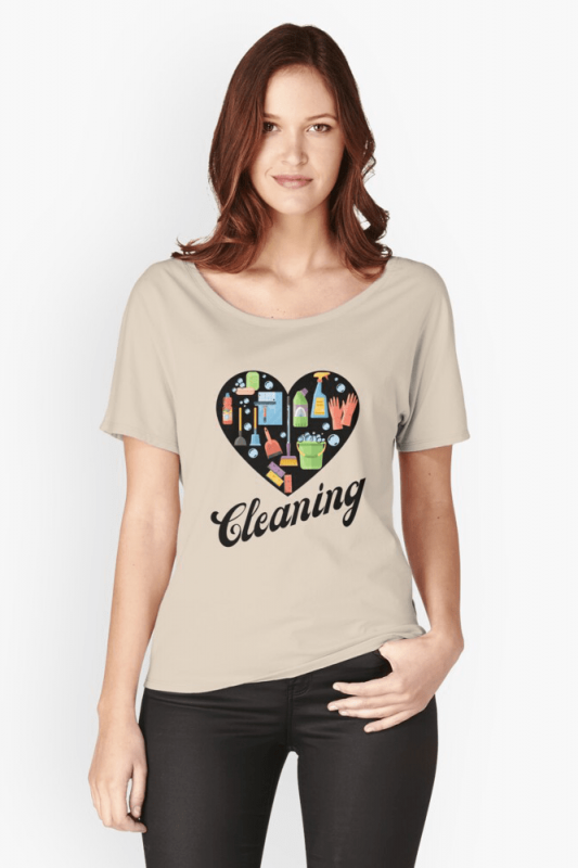 Heart Cleaning, Savvy Cleaner Funny Cleaning Shirts, Relaxed Fit Shirt