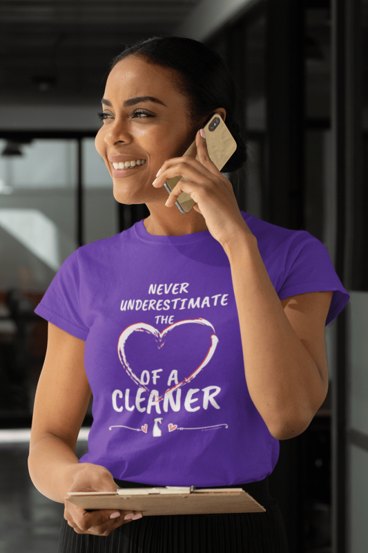 Heart of a Cleaner Savvy Cleaner Funny Cleaning Shirts Women's Boyfriend T-Shirt