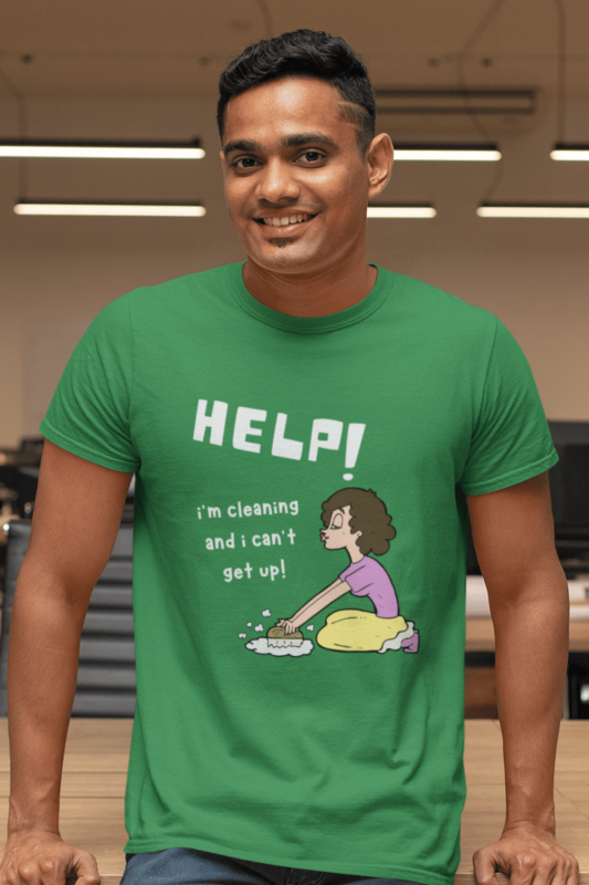Help I'm Cleaning Savvy Cleaner Funny Cleaning Shirts Men's Standard Tee