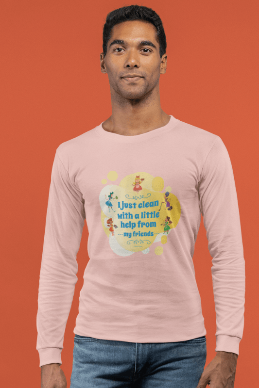 Help from My Friends Savvy Cleaner Funny Cleaning Shirts Classic Long Sleeve T-Shirt
