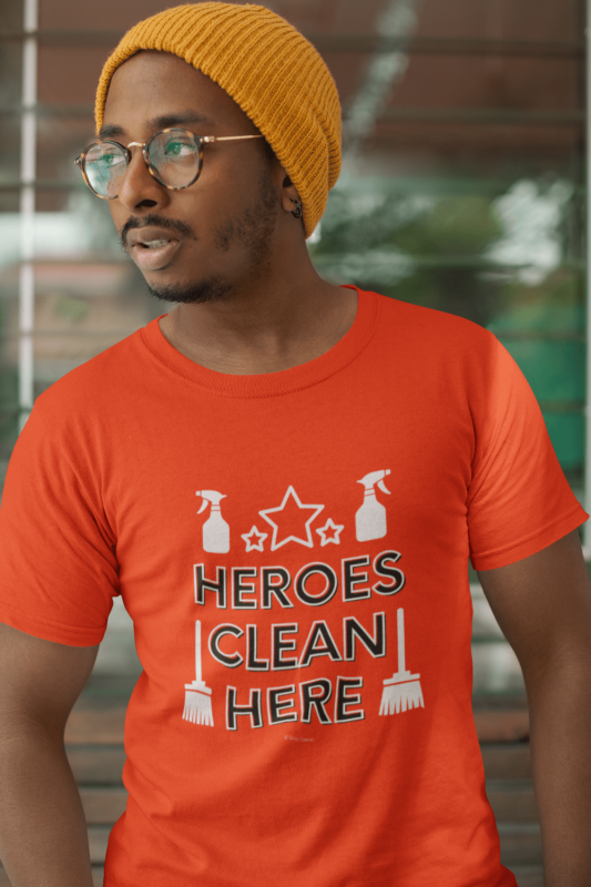 Heroes Clean Here Savvy Cleaner Funny Cleaning Shirt Classic T-Shirt