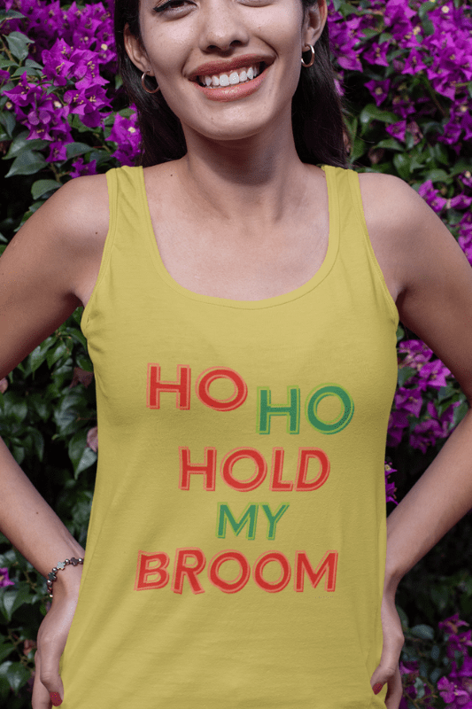 Ho Ho Hold My Broom, Savvy Cleaner Funny Cleaning Shirts, Classic Tank Top