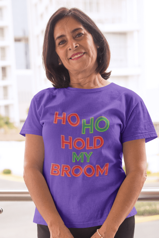 Ho Ho Hold My Broom, Savvy Cleaner Funny Cleaning Shirts, Women's Boyfriend T-Shirt