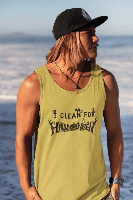 I Clean for Halloween, Savvy Cleaner Funny Cleaning Shirts, Classic Tank Top