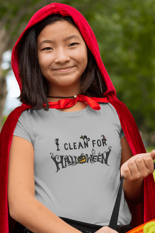 I Clean for Halloween, Savvy Cleaner Funny Cleaning Shirts, Kids Premium T-Shirt