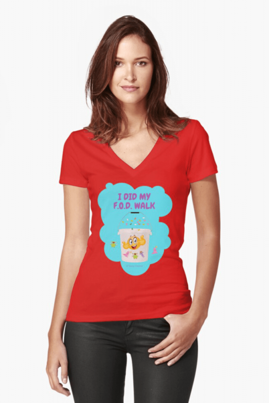 I Did My F.O.D. Walk, Savvy Cleaner Funny Cleaning Shirts, V-neck shirt
