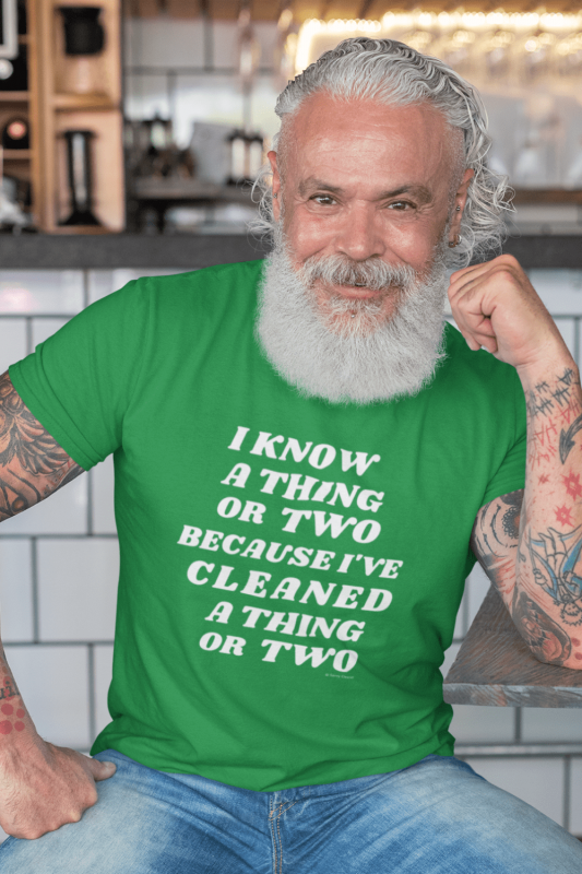 I Know A Thing Or Two Savvy Cleaner Funny Cleaning Shirts Premium T-Shirt