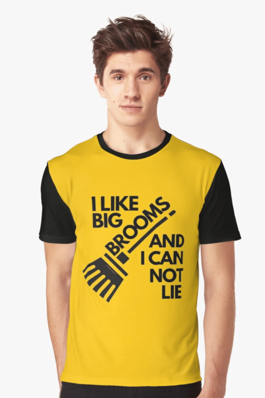 I Like Big Brooms Savvy Cleaner Funny Cleaning Shirts Graphic Tee