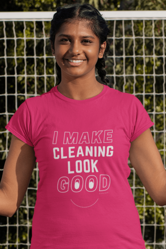 I Make Cleaning Look Good Savvy Cleaner Funny Cleaning Shirts Women's Classic T-Shirt