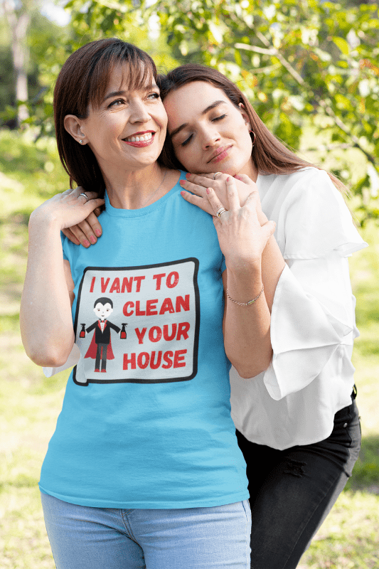 I Vant to Clean Your House Savvy Cleaner Funny Cleaning Shirts Baby Doll Tee