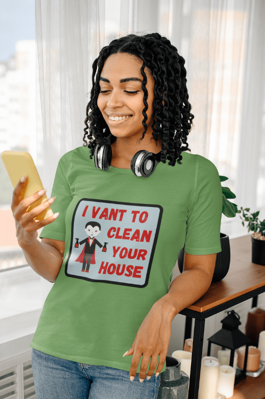 I Vant to Clean Your House Savvy Cleaner Funny Cleaning Shirts Standard Tee