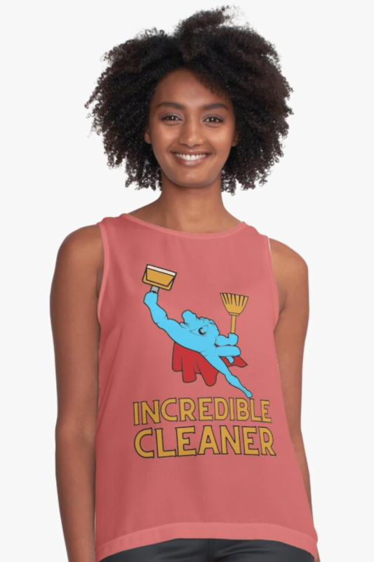 Incredible Cleaner Savvy Cleaner Funny Cleaning Shirts Sleeveless Top