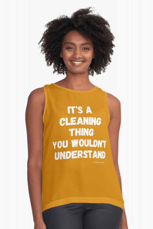 It's a Cleaning Thing, Savvy Cleaner, Funny Cleaning Shirts, Sleeveless Shirt