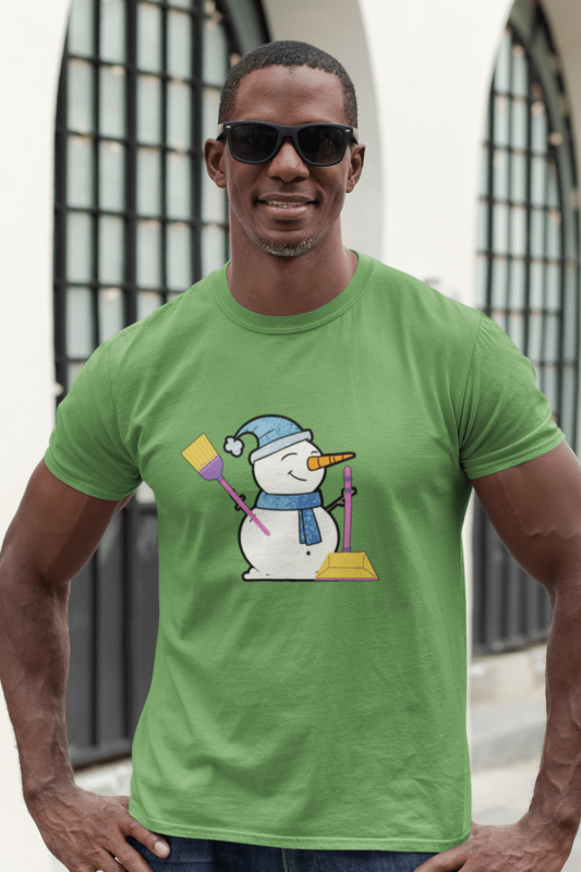 Janitor Snowman Savvy Cleaner Funny Cleaning Shirts Men's Standard Tee