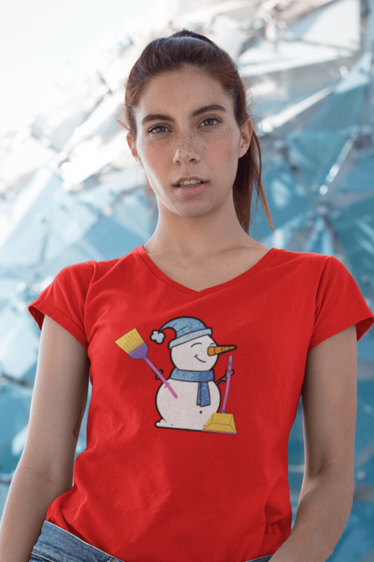 Janitor Snowman Savvy Cleaner Funny Cleaning Shirts Women's Standard Tee