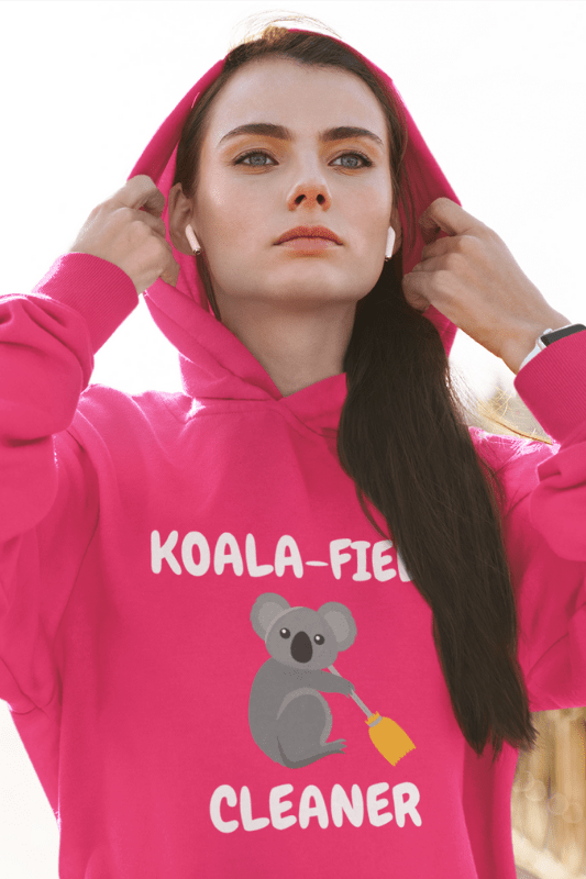 Koalafied Cleaner Savvy Cleaner Funny Cleaning Shirts Classic Pullover Hoodie