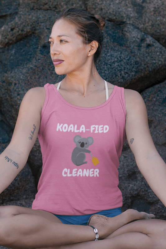 Koalafied Cleaner Savvy Cleaner Funny Cleaning Shirts Premium Tank Top