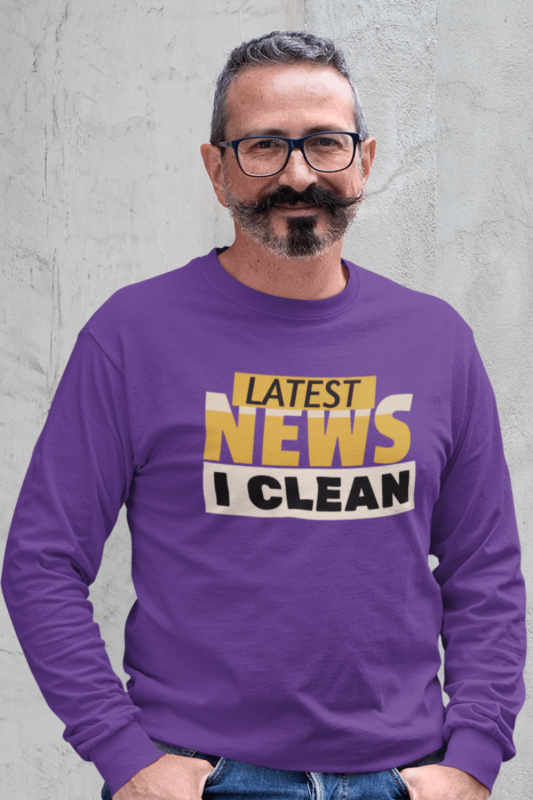 Latest News Savvy Cleaner Funny Cleaning Shirts Classic Long Sleeve Tee