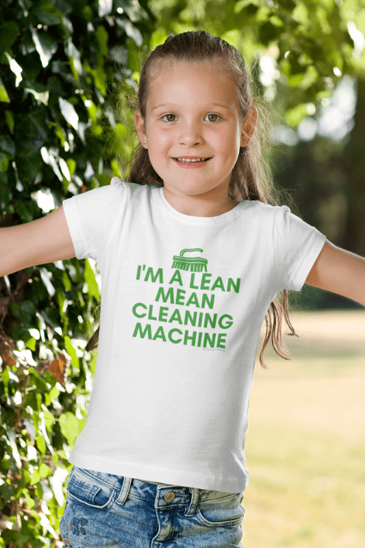 Lean, Mean Cleaning Machine, Savvy Cleaner Funny Cleaning Shirts, Kids Premium T-Shirt