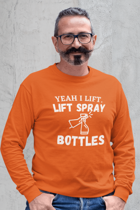 Lift Spray Bottles Savvy Cleaner Funny Cleaning Shirts Classic Long Sleeve Tee