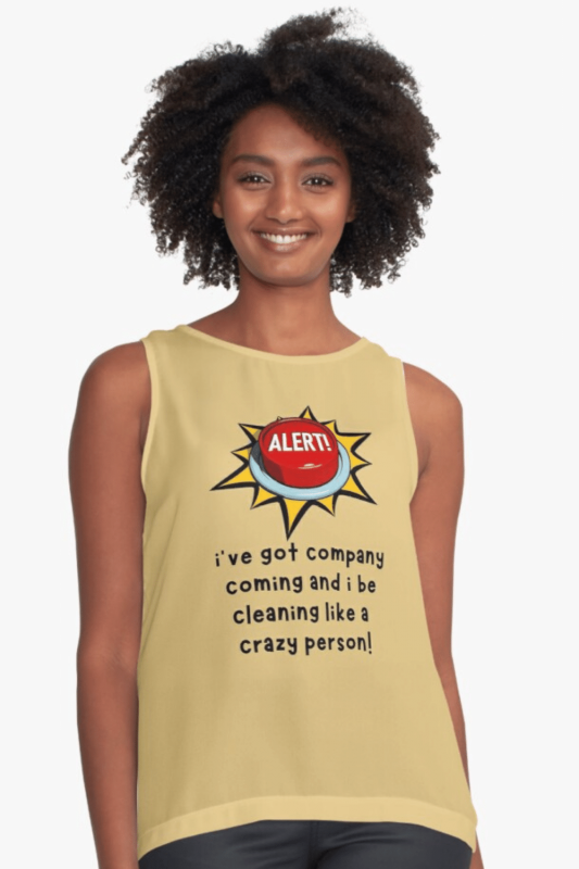 Like a Crazy Person Savvy Cleaner Funny Cleaning Shirts Sleeveless Top