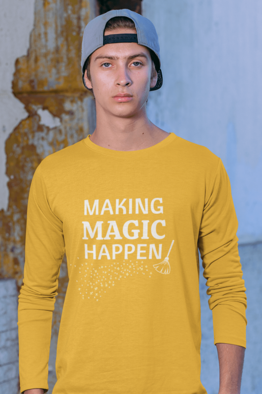 Making Magic Happen Savvy Cleaner Funny Cleaning Shirts Classic Long Sleeve Tee