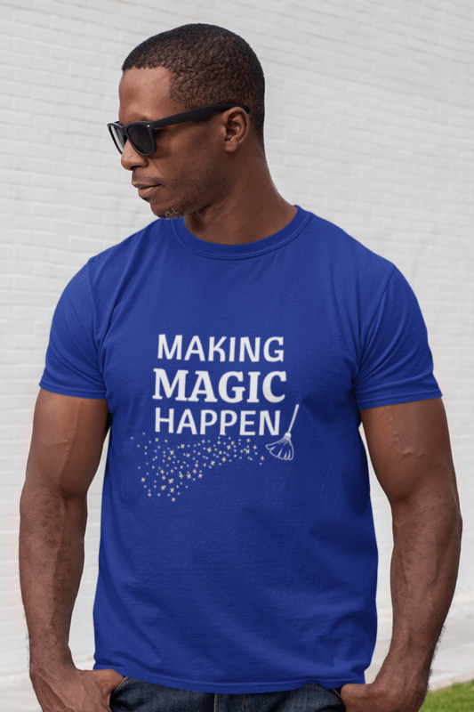 Making Magic Happen Savvy Cleaner Funny Cleaning Shirts Men's Standard Tee