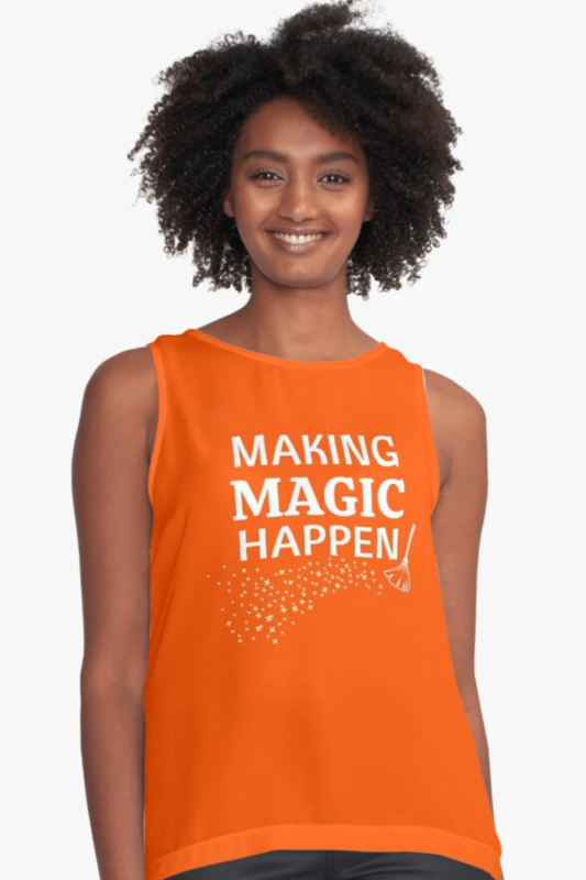 Making Magic Happen Savvy Cleaner Funny Cleaning Shirts Sleeveless Top