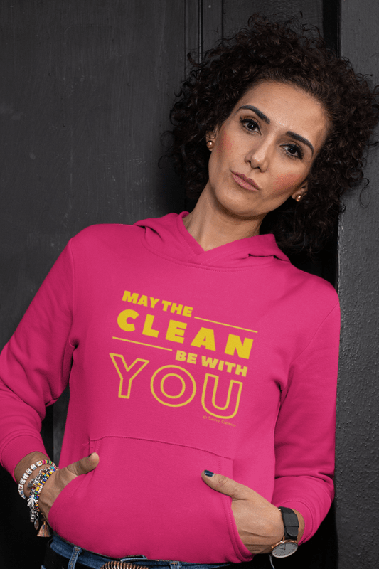 May the Clean Be With You, Savvy Cleaner Funny Cleaning Shirts, Classic Pullover Hoodie