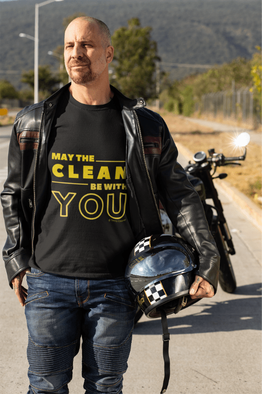May the Clean Be With You, Savvy Cleaner Funny Cleaning Shirts, WWIB_1