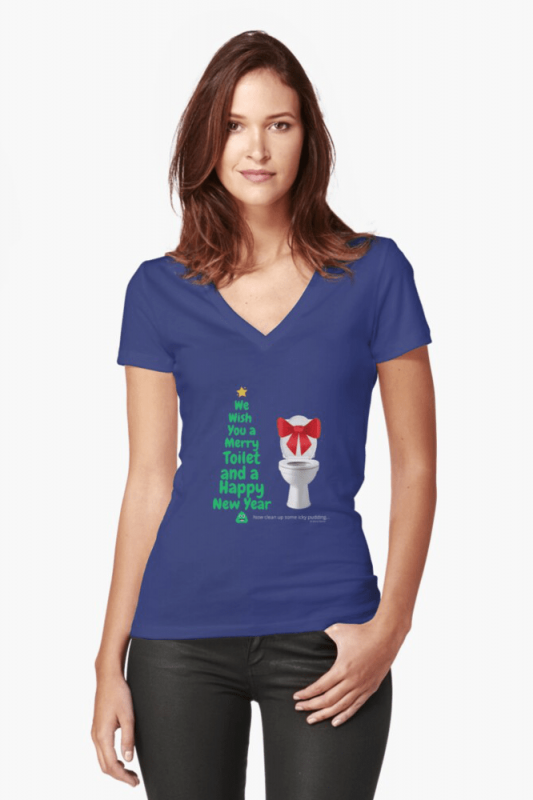 Merry Toilet, Savvy Cleaner Funny Cleaning Shirts, V-neck shirt