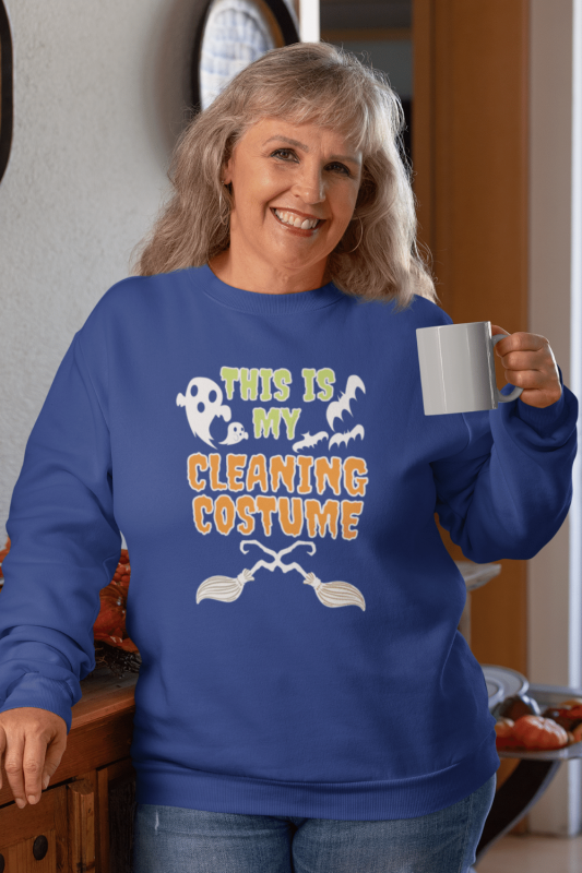 My Cleaning Costume Savvy Cleaner Funny Cleaning Shirts Classic Crewneck Sweatshirt