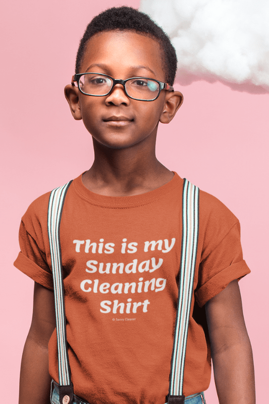 My Sunday Cleaning Shirt, Savvy Cleaner Funny Cleaning Shirt, Kids Premium T-Shirt