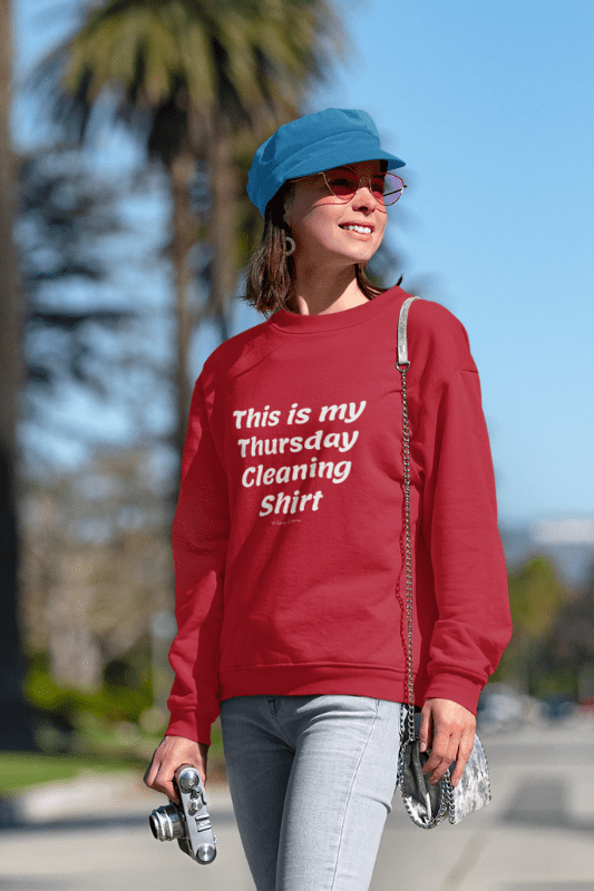 My Thursday Cleaning Shirt, Savvy Cleaner Funny Cleaning Shirts, Classic Crewneck Sweatshirt