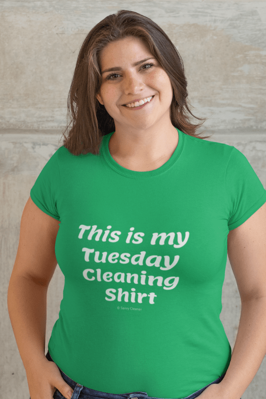 My Tuesday Cleaning Shirt, Savvy Cleaner Funny Cleaning Shirts, Women's Boyfriend T-Shirt