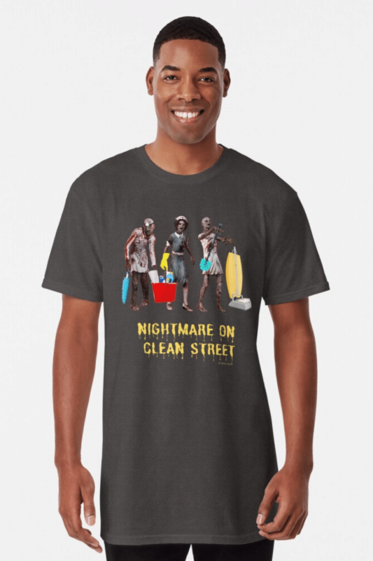 Nightmare on Clean Street Savvy Cleaner Funny Cleaning Shirts Long Tee