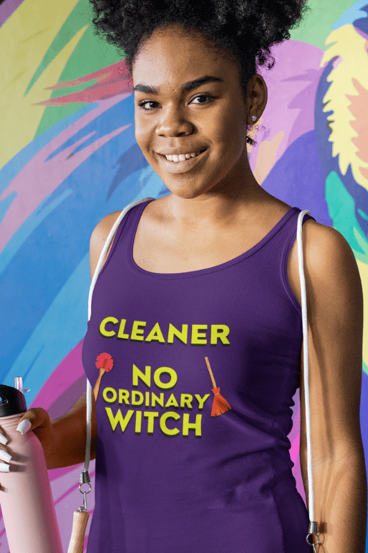 No Ordinary Witch, Savvy Cleaner Funny Cleaning Shirts, Classic Tank Top