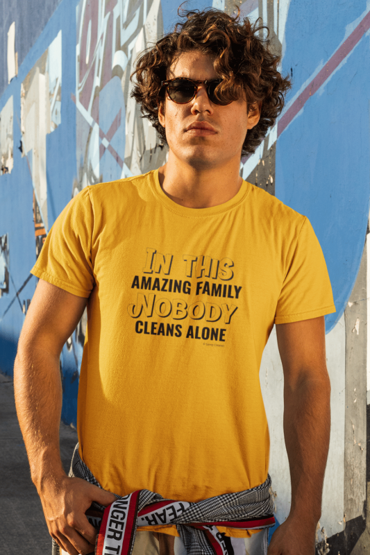 Nobody Cleans Alone Savvy Cleaner Funny Cleaning Shirts Premium Tee