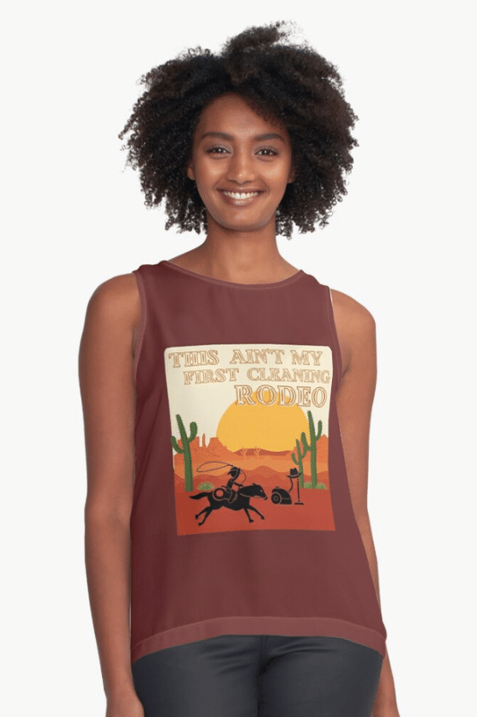 Not My First Rodeo Savvy Cleaner Funny Cleaning Shirts Sleeveless Top