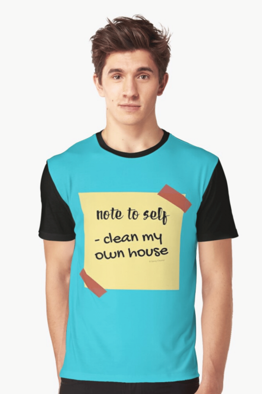 Note to Self Savvy Cleaner Funny Cleaning Shirts Graphic Tee