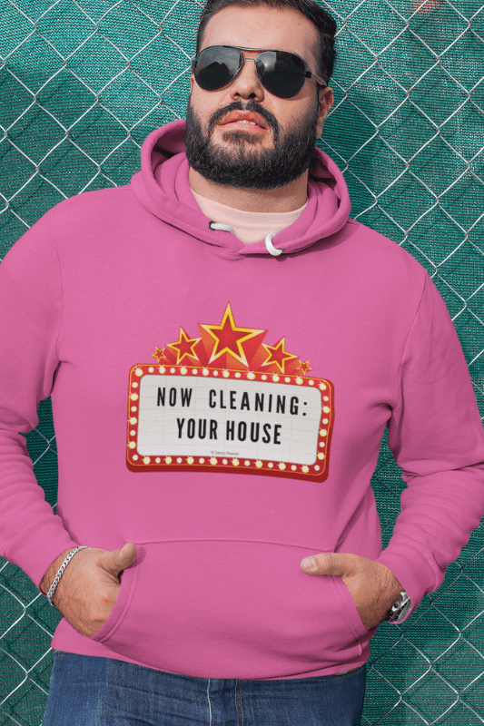 Now Cleaning Your House Savvy Cleaner Funny Cleaning Shirts Classic Pullover Hoodie