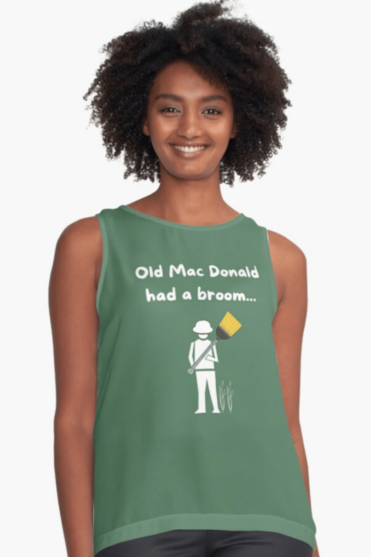 Old Mad Donald Savvy Cleaner Funny Cleaning Shirts Sleeveless Top